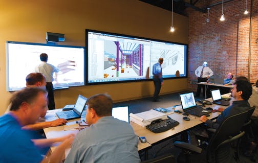 A virtual theater equipped with the latest technology empowers whole Building Teams to work collectively on a BIM model early