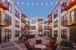 Gables 5th Street Commons, a four-story, 138-unit mixed-use apartment complex by developer Gables Residential, near the Universi Gables 5th Street Commons, a four-story, 138-unit mixed-use apartment complex by developer Gables Residential, near the Universi