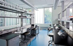 Although the new lab is more than 1,000 sf smaller than its predecessor, the Building Team was able to maximize floor space usin Although the new lab is more than 1,000 sf smaller than its predecessor, the Building Team was able to maximize floor space usin