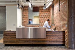 The buildings rugged history of service is captured in the reused building materials from the original structure. Bricks, timbe The buildings rugged history of service is captured in the reused building materials from the original structure. Bricks, timbe