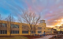 For the renovation of Mitchell Hall at the University of New Mexico (designed by Pueblo Revival style advocate John Gaw Meem), t For the renovation of Mitchell Hall at the University of New Mexico (designed by Pueblo Revival style advocate John Gaw Meem), t