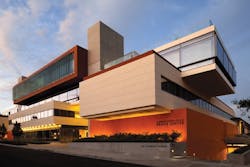 The Kravis Center at Claremont-McKenna College in Claremont, Calif. The 169,000-sf building was designed by Rafael Violy Archit The Kravis Center at Claremont-McKenna College in Claremont, Calif. The 169,000-sf building was designed by Rafael Violy Archit