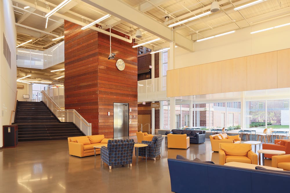 The 135,000-sf, LEED Gold-certified Weitz Center for Creativity at Minnesotas Carleton College, designed by architects Meyer, S