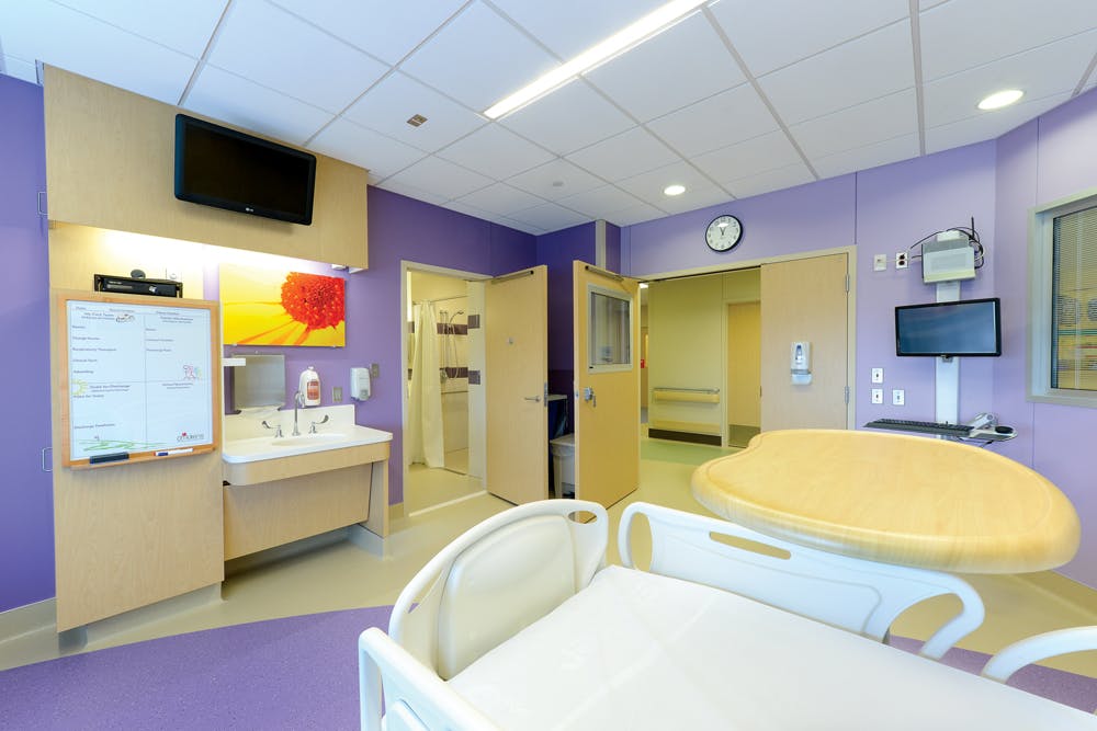 Rooms at Childrens Medical Center in Dallas were designed for universal patient care to allow for future flexibility of healthc