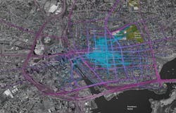 Sasaki Associates used detailed network visualizations like this traffic flow pattern of the College Hill neighborhood in Provid Sasaki Associates used detailed network visualizations like this traffic flow pattern of the College Hill neighborhood in Provid