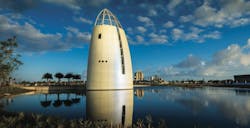 Design architect GWWO selected Valspars Blue Pearl II color-changing paint to capture the themes of revitalization and change i Design architect GWWO selected Valspars Blue Pearl II color-changing paint to capture the themes of revitalization and change i