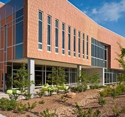 For the west faade of the 77,000-sf Farm Credit Services of America Corporate Office Building 2 in Omaha, Neb., Clark Enersen P For the west faade of the 77,000-sf Farm Credit Services of America Corporate Office Building 2 in Omaha, Neb., Clark Enersen P