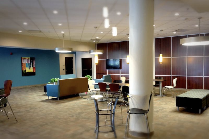 Montroy Andersen DeMarco recently completed a 35,000-sf fitout of Manhattan offi