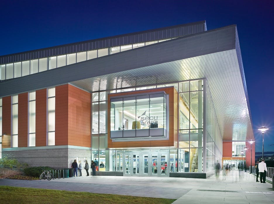 Hord Coplan Macht led the team for the renovation and expansion of the SECU Arena at Towson University. Sasaki Associates served