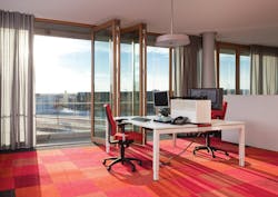 To naturally heat the perimeter at Solarluxs new administration building in the Netherlands, a sophisticated operable double fa To naturally heat the perimeter at Solarluxs new administration building in the Netherlands, a sophisticated operable double fa