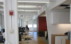 While the exposed ceiling look is popular in todays commercial office spaces, some areas of dropped ceiling may be necessary to While the exposed ceiling look is popular in todays commercial office spaces, some areas of dropped ceiling may be necessary to