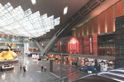 Hamad International Airport, Doha, Qatar. Courtesy GKD USA 6 ways to use metal screens and mesh for best effect Hamad International Airport, Doha, Qatar. Courtesy GKD USA 6 ways to use metal screens and mesh for best effect
