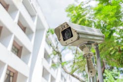 Video surveillance camera at apartment community Video surveillance camera at apartment community