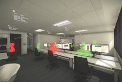 WSP created a VR model with all the sensor data displayed as real time information that’s visible through VR goggles. Image: WSP USA WSP created a VR model with all the sensor data displayed as real time information that’s visible through VR goggles. Image: WSP USA