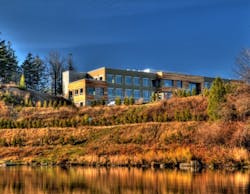 A Grander View's Narrow Floor Plate Allows Daylight To Penetrate Workspaces, While While Recessed Windows Prevent Glare A Grander View's Narrow Floor Plate Allows Daylight To Penetrate Workspaces, While While Recessed Windows Prevent Glare