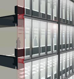 The new outer envelope of the A.J. Celebrezze Federal Building serves as a thermal blanket in winter, reducing the need for mech The new outer envelope of the A.J. Celebrezze Federal Building serves as a thermal blanket in winter, reducing the need for mech