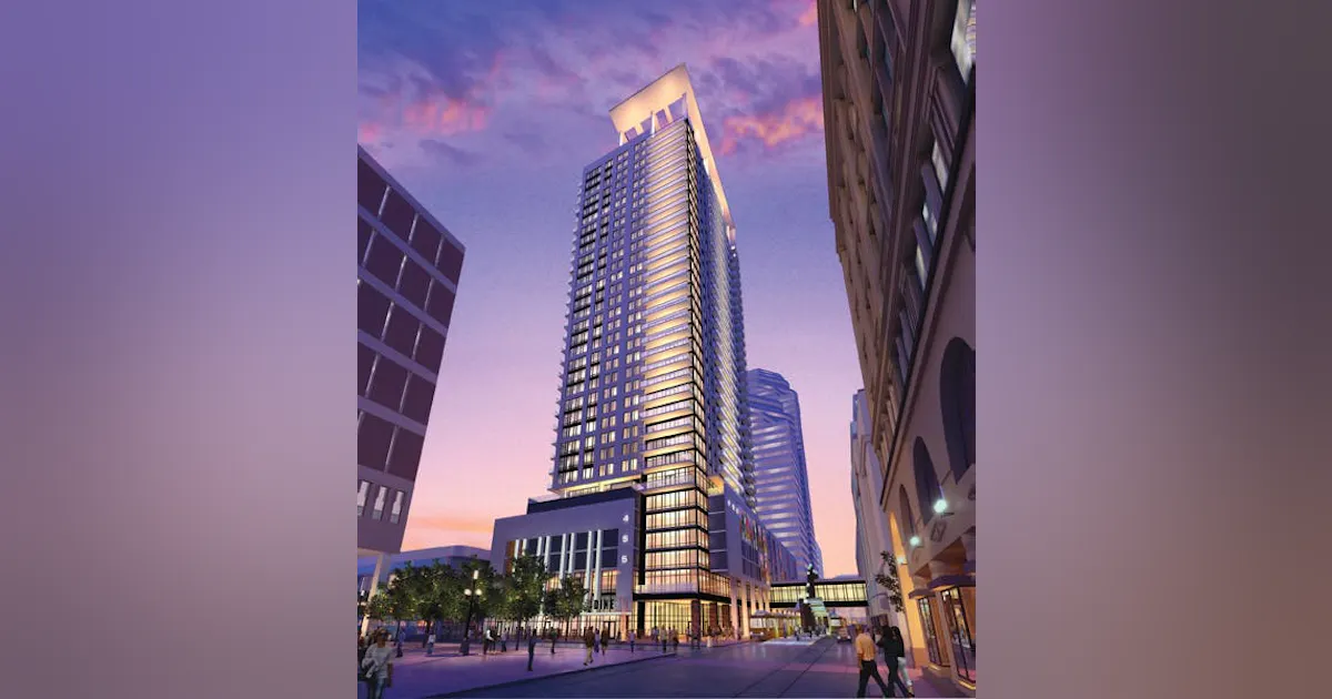 Illustration of Luxury High Rise Apartment Buildings