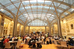 The proximity of the newly constructed common area to Hutchins Hall posed a unique challenge to the building team. Because these The proximity of the newly constructed common area to Hutchins Hall posed a unique challenge to the building team. Because these