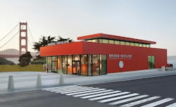 The Golden Gate Bridge Pavilion Marks The Famous Bridge's 75 Years And Utilizes Nichiha Usa's Illumination Series Panels The Golden Gate Bridge Pavilion Marks The Famous Bridge's 75 Years And Utilizes Nichiha Usa's Illumination Series Panels