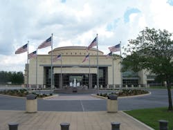 Repairs to the George H.W. Bush Presidential Library and Museums 75,000-square-foot roof were completed without inconvenience t Repairs to the George H.W. Bush Presidential Library and Museums 75,000-square-foot roof were completed without inconvenience t