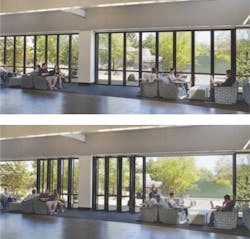 Single Glazed Storefronts In The Student Center At Californias West Valley College Were Replaced With Aluminum Framed, Thermally Broken Windows From Nana Wall In A Bronze Finish That Emulates The Look Of The Original Building Photo: Nana Wall Systems Inc Single Glazed Storefronts In The Student Center At Californias West Valley College Were Replaced With Aluminum Framed, Thermally Broken Windows From Nana Wall In A Bronze Finish That Emulates The Look Of The Original Building Photo: Nana Wall Systems Inc