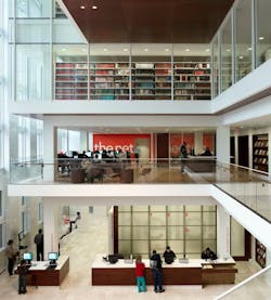 On the north side of St. Louiss Central Library, the Building Team created a four-story atrium in a wing once designed to hold On the north side of St. Louiss Central Library, the Building Team created a four-story atrium in a wing once designed to hold