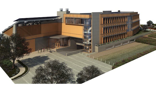 The J. Craig Venter Institute, a highly sustainable lab building, recently opened in La Jolla, Calif. Image: JCVI/ZGF