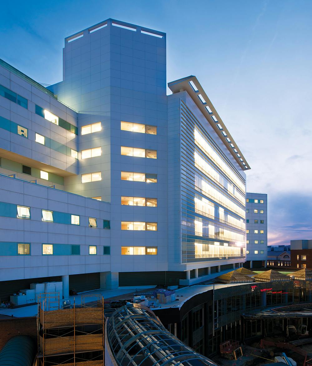 A Narrow Vertical Expansion Made Space For 72 New Patient Beds At The University Of Virginia Medical Center, Charlottesville