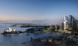 The 200-meter mixed-use high-rise will be located near Jrn Utzon's iconic Opera House. Renderings courtesy 3XN The 200-meter mixed-use high-rise will be located near Jrn Utzon's iconic Opera House. Renderings courtesy 3XN