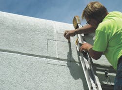 Invasive probes, including test cuts of existing EIFS cladding, can uncover hidden deterioration conditions. A seemingly impervi Invasive probes, including test cuts of existing EIFS cladding, can uncover hidden deterioration conditions. A seemingly impervi