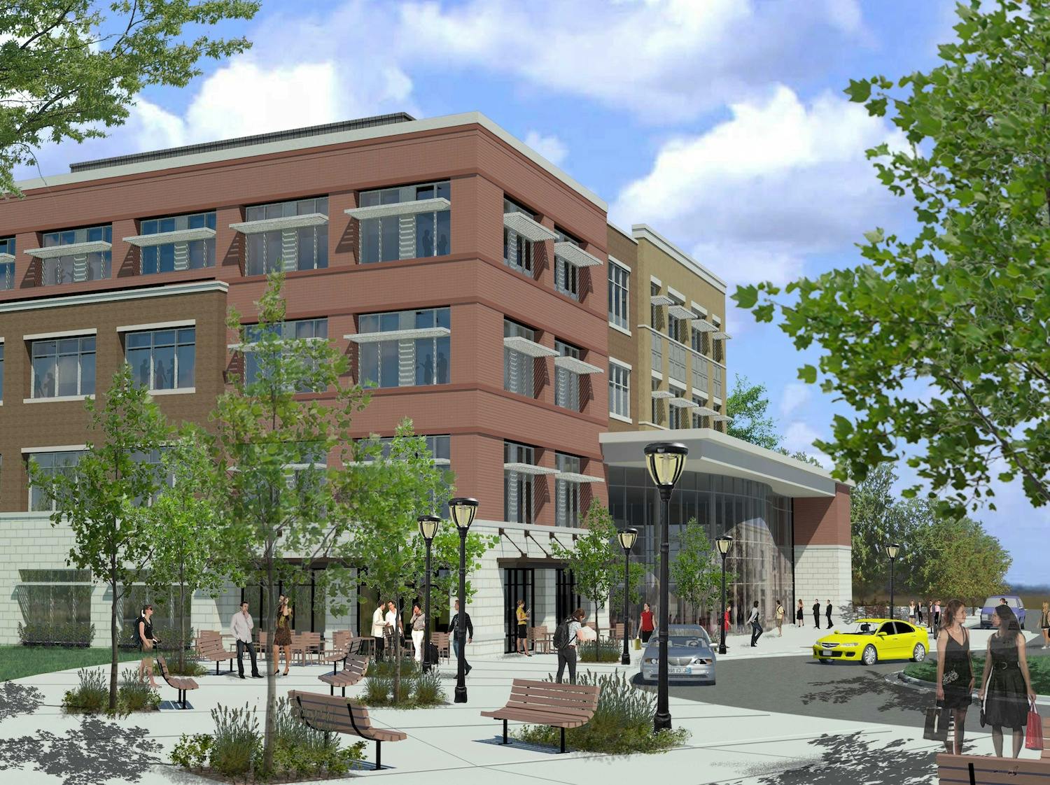 Uptown Bay City Transforms A Former Industrial Crane Manufacturing Site Into Vibrant Mixed Use Riverfront Community