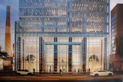 Aged chimney in Baku sees new life as shopping center totem Aged chimney in Baku sees new life as shopping center totem