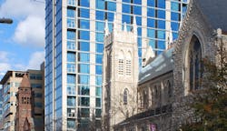 Office building and multifamily tower revitalize Philadelphia cathedral Office building and multifamily tower revitalize Philadelphia cathedral