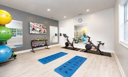 Peloton bikes at Weinstein Properties, Bexley Triangle Park, Raleigh, NC Peloton bikes at Weinstein Properties, Bexley Triangle Park, Raleigh, NC