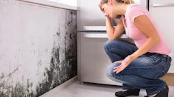 Woman Looking At Moisture Damage