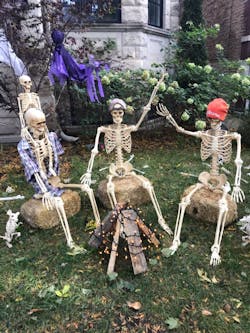 Skeleton firepit, Chicago 2020 Halloween Skeleton firepit, Chicago 2020 Halloween