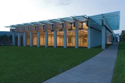 South view, Renzo Piano Pavilion, September 2013. Kimbell Art Museum, Fort Worth, Texas. Photo by Robert Polidori South view, Renzo Piano Pavilion, September 2013. Kimbell Art Museum, Fort Worth, Texas. Photo by Robert Polidori