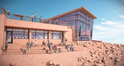 Pikes Peak visitor complex will appear carved into the mountainside, at 14,115 feet Pikes Peak visitor complex will appear carved into the mountainside, at 14,115 feet