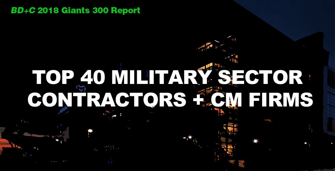 Top 40 Military Sector Contractors + CM Firms [2018 Giants 300 Report]