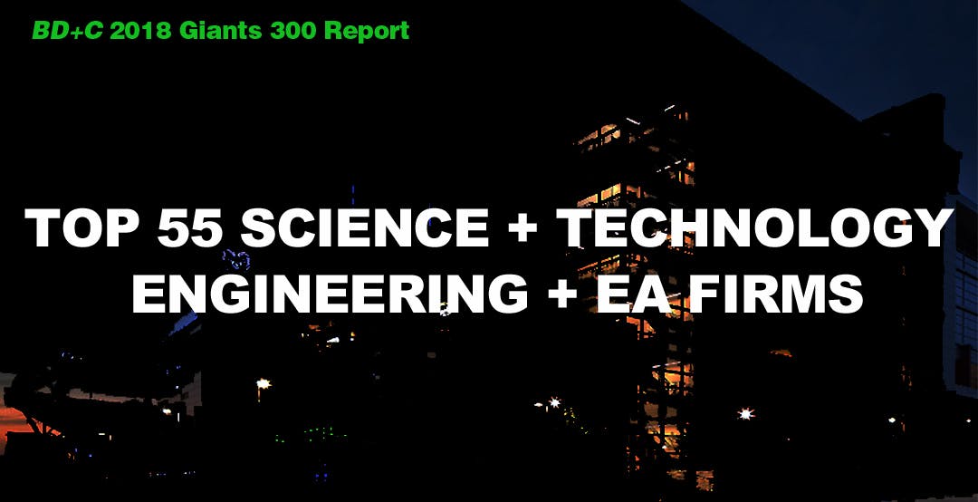 Top 55 Science and Technology Sector Engineering + EA Firms [2018 Giants 300 Report]