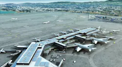 2019 Airport Terminal Giants Report The first nine gates of Boarding Area B at San Francisco International Airport’s $2.4 billion Harvey Milk Terminal 1 renovation opened in July. Renderings: HKS