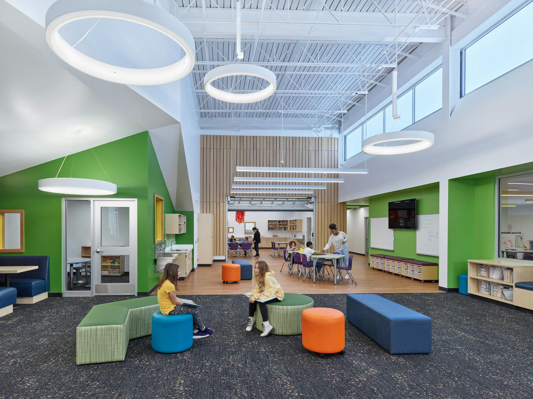 Top 160 K-12 School Architecture Firms for 2022 Hollis and Miller Springfield Boyd Elem Collab Space