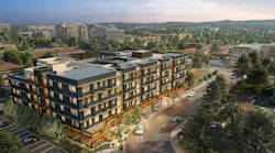 Distel Circle aerial view rendering by KTGY. Pictured: 330 Distel Circle