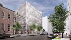 he northeast perspective rendering of the building named in honor of Henrietta Lacks. Credit: Vines Architecture he northeast perspective rendering of the building named in honor of Henrietta Lacks. Credit: Vines Architecture