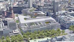 Calatrava Boulevard retail and office development, Northwest Section Perspective, by Santiago Calatrava and CENTRUM Group Calatrava Boulevard retail and office development, Northwest Section Perspective, by Santiago Calatrava and CENTRUM Group