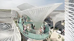 LVL (Level) Studio envisions a place where motorists can relax, work, play, shop, or perhaps even get healthcare while their vehicles charge