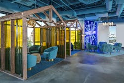 Workplace HQ for party clothing company Shinesty celebrates its bold, whimsical products Workplace HQ for party clothing company Shinesty celebrates its bold, whimsical products