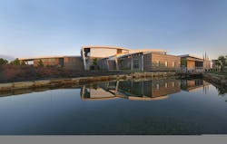 A Digital Display Inside The Lobby Provides Up To Date Information About The Amount Of Energy The Building Is Creating A Digital Display Inside The Lobby Provides Up To Date Information About The Amount Of Energy The Building Is Creating