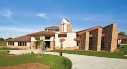 The New Structure Serves As The Cemetery's Focal Architectural Point And Center Of Operations The New Structure Serves As The Cemetery's Focal Architectural Point And Center Of Operations