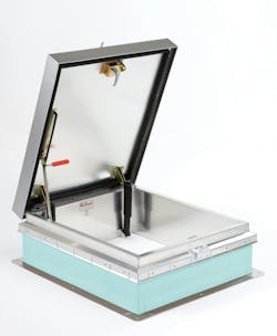 The enhanced performance roof hatch is designed for buildings seeking a LEED certification and for buildings located in areas wi The enhanced performance roof hatch is designed for buildings seeking a LEED certification and for buildings located in areas wi